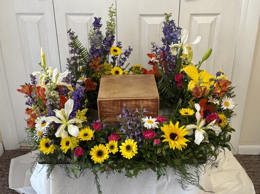 Wildflower Urn Spray from Aladdin's Floral in Idaho Falls